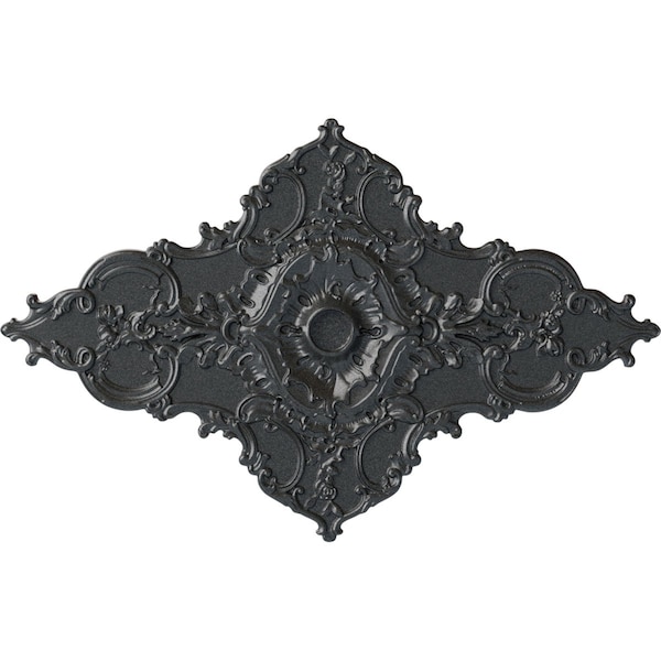 Ekena Millwork Melchor Diamond Ceiling Medallion (Fits Canopies up to 4"), 67 1/4"W x 43 3/8"H x 4"ID x 2"P, Pewter CM70X43MLPES - main